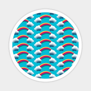 Retro Rainbow Pattern Magnet